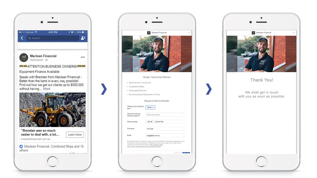 What are Facebook Lead Ads? - Featured image for this digital marketing article by Australian Internet Advertising