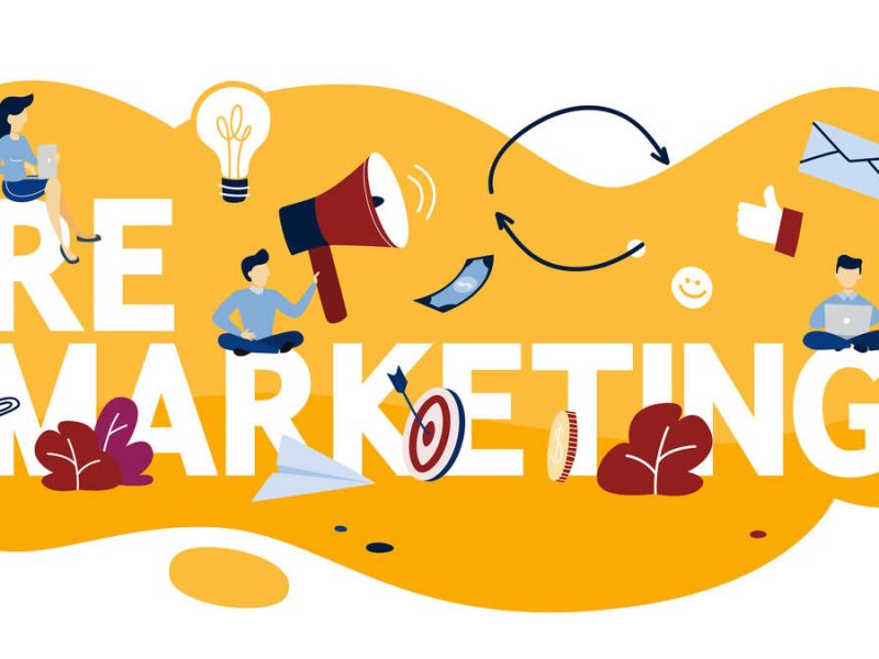 Remarketing concept illustration. Business strategy or campaign