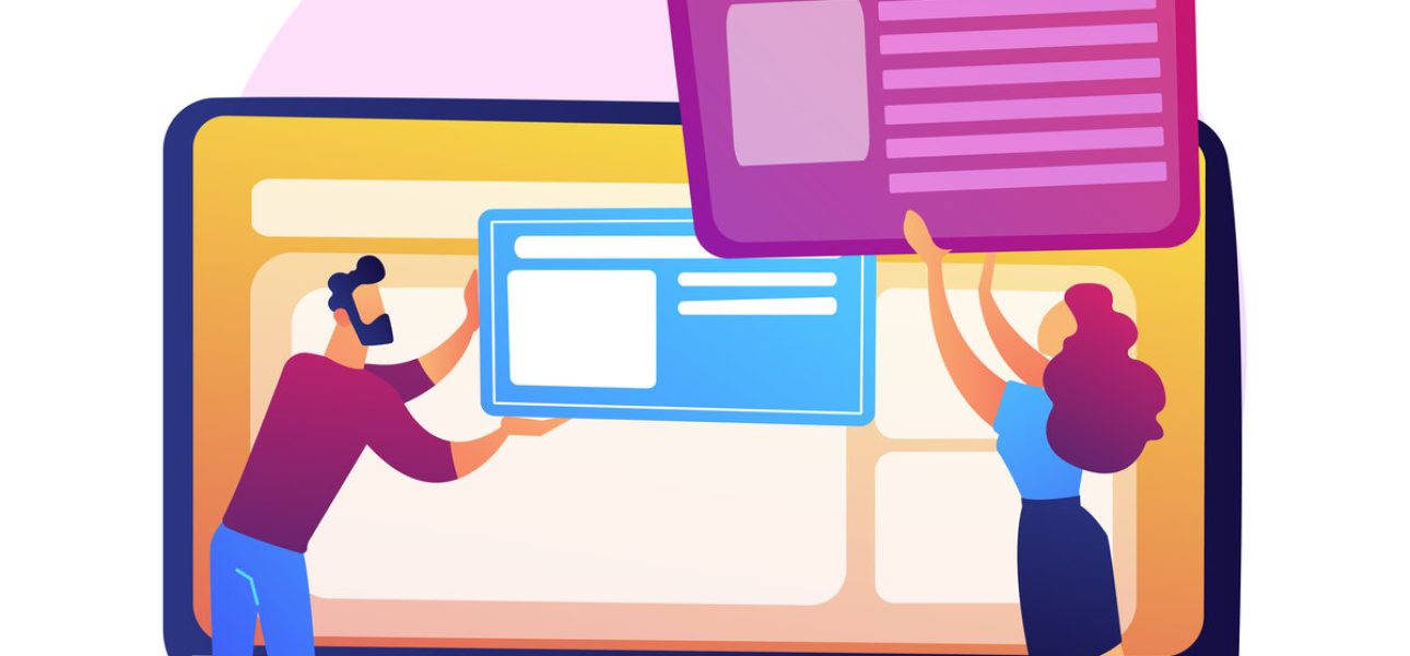 Website interface development planning vector concept metaphor.