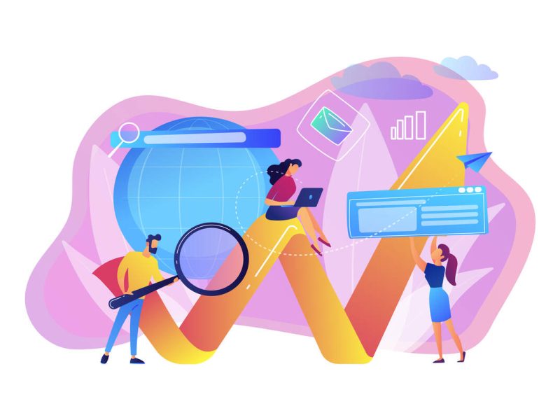 Digital marketing concept vector illustration.