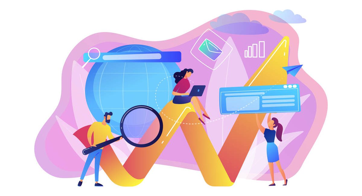Digital marketing concept vector illustration.
