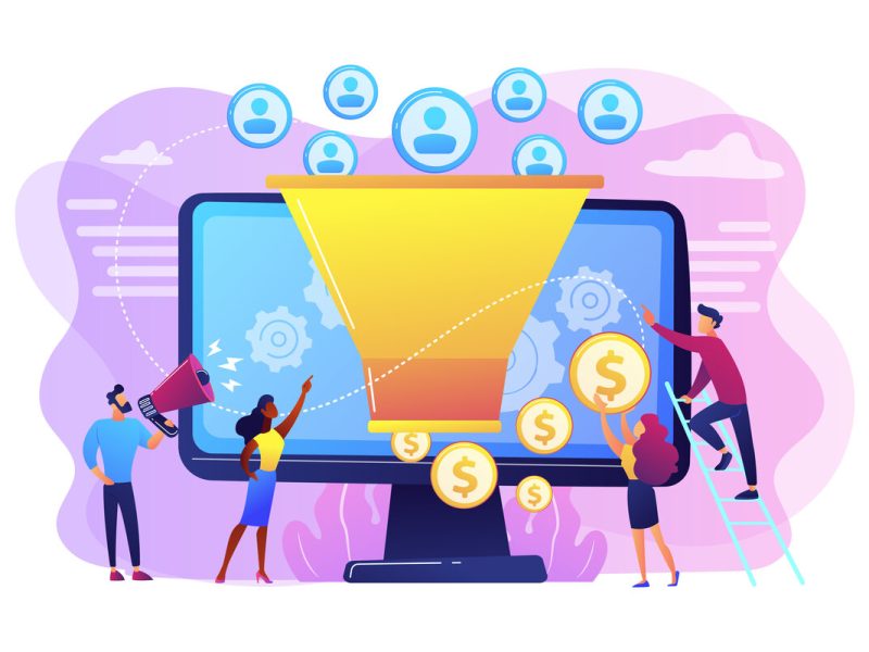 Generating new leads concept vector illustration