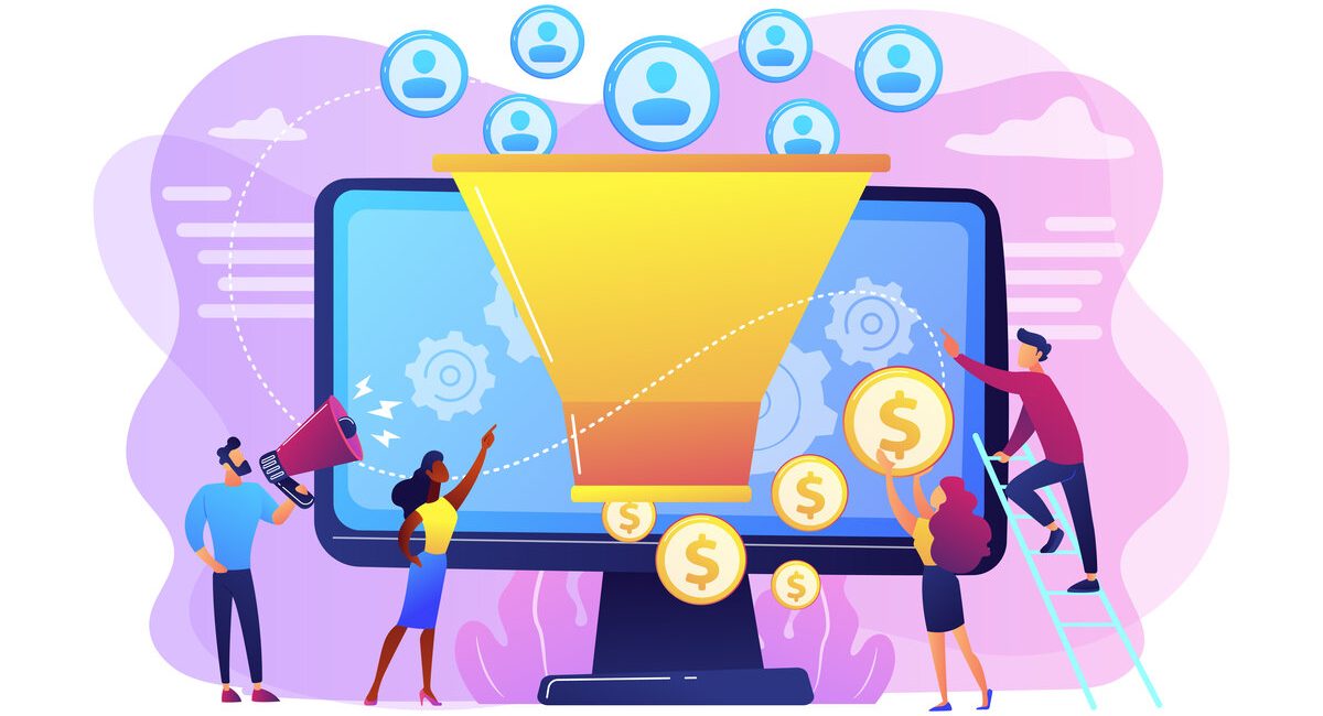 Generating new leads concept vector illustration