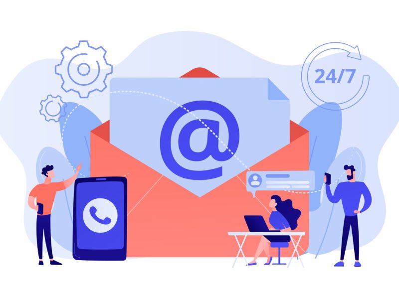 Get in touch concept vector illustration.