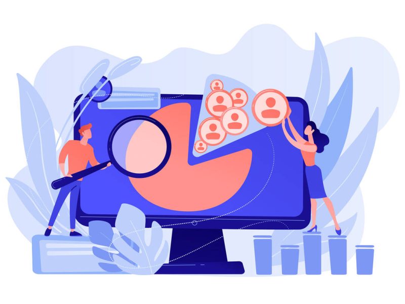Social media management concept vector illustration.