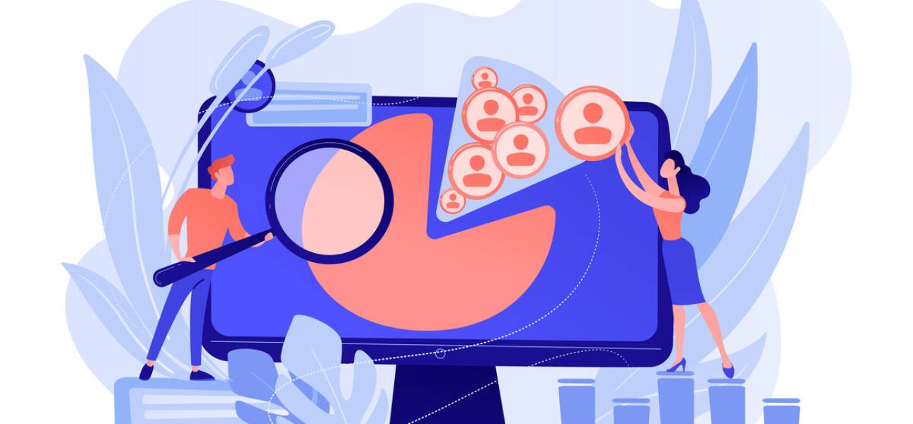 Social media management concept vector illustration.